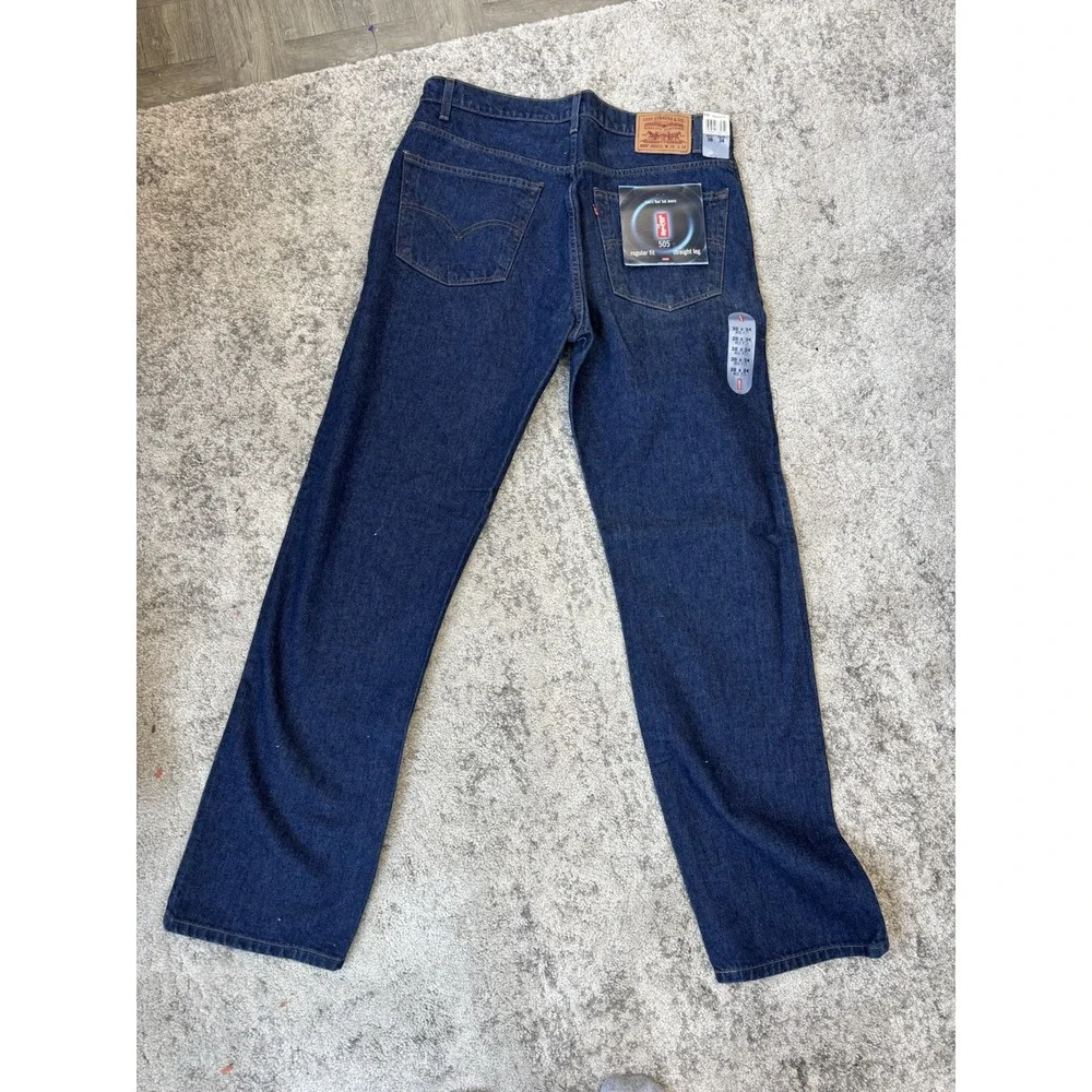 Vintage 90s Levi's NEW With Tags Dark 505 Straight Regular Fit‎ Jeans 38x34 NOS